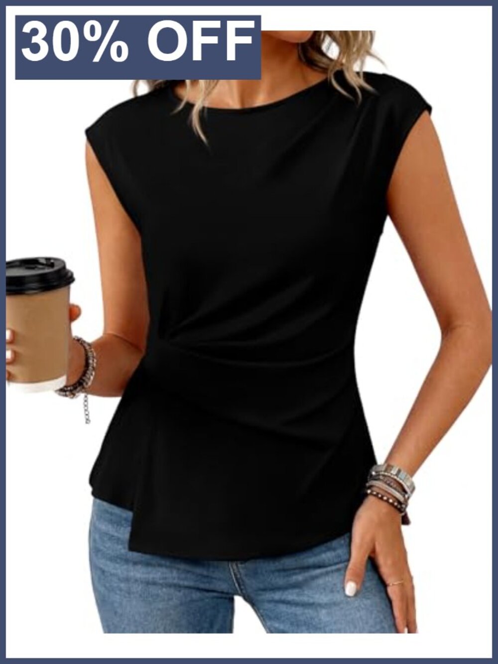 Women's Peplum Blouse Short Sleeve Business Casual Work Top